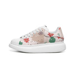 Unisex Non Slip Lace Up Faux Leather Sneakers