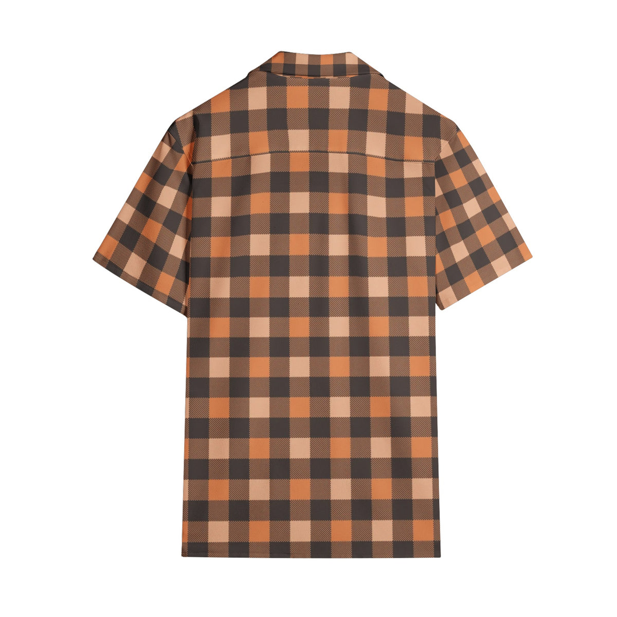 Men’s Brown & Rust Checkered Short Sleeve Shirt
