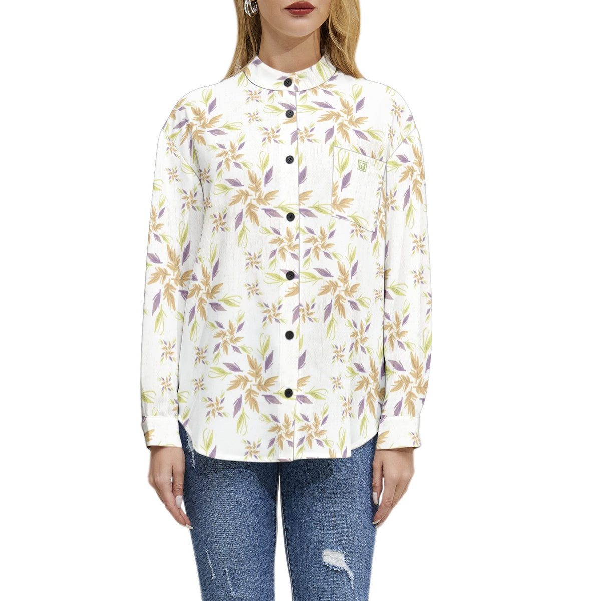 Long Sleeve Button Up Casual Shirt Top