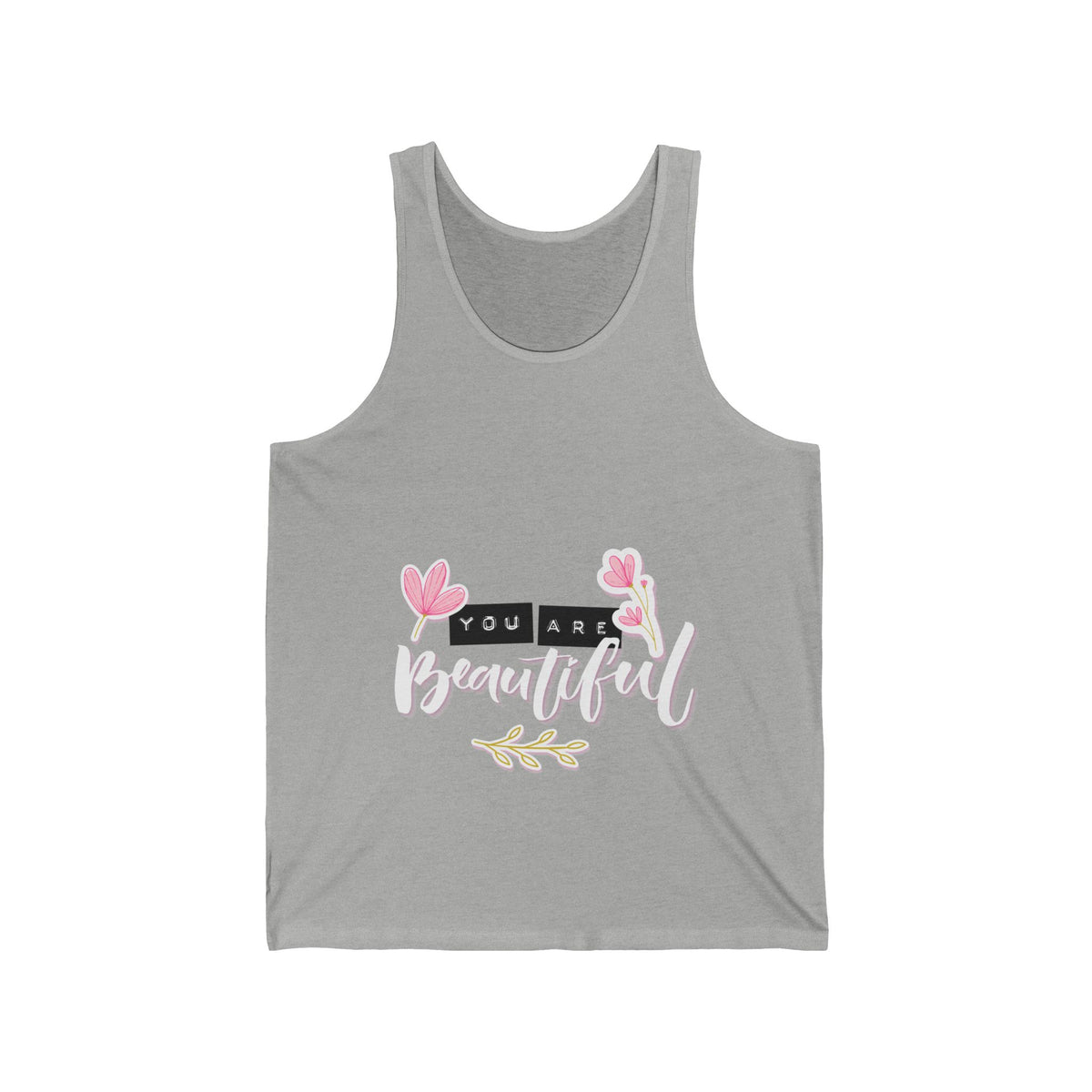 Women's "You Are Beautiful" Graphic Tank Top – Soft & Inspirational