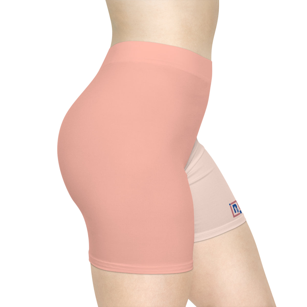 Women's Two-Tone High-Waist Biker Shorts