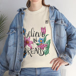 Women’s “Believe in Dreams” Floral Graphic T-Shirt – Inspiring & Stylish
