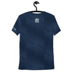 Navy Blue Chevron Athletic T-Shirt for Men