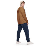 Men’s Classic Brown Hooded Windbreaker