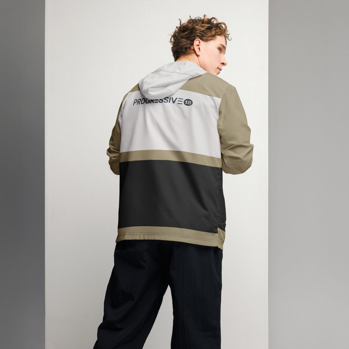 Men’s Color Block Windbreaker Jacket