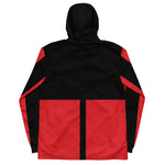 Men’s Black & Red Colorblock Hooded Windbreaker