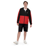 Men’s Black & Red Colorblock Hooded Windbreaker