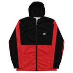Men’s Black & Red Colorblock Hooded Windbreaker