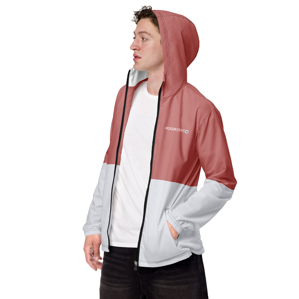 Men’s Two-Tone Hooded Windbreaker