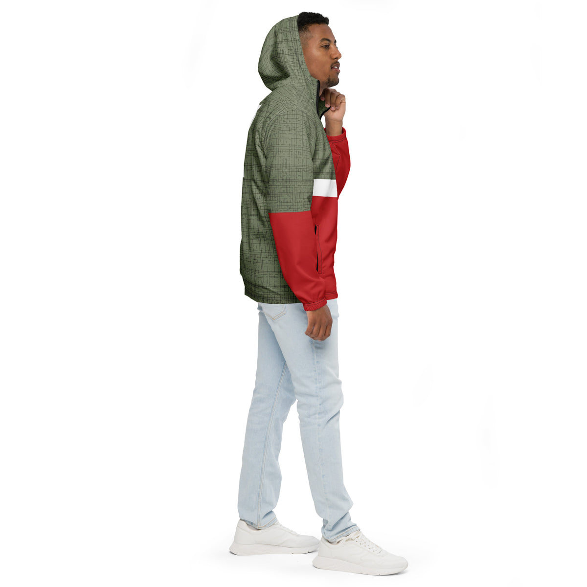 Men’s Two-Tone Hooded Windbreaker