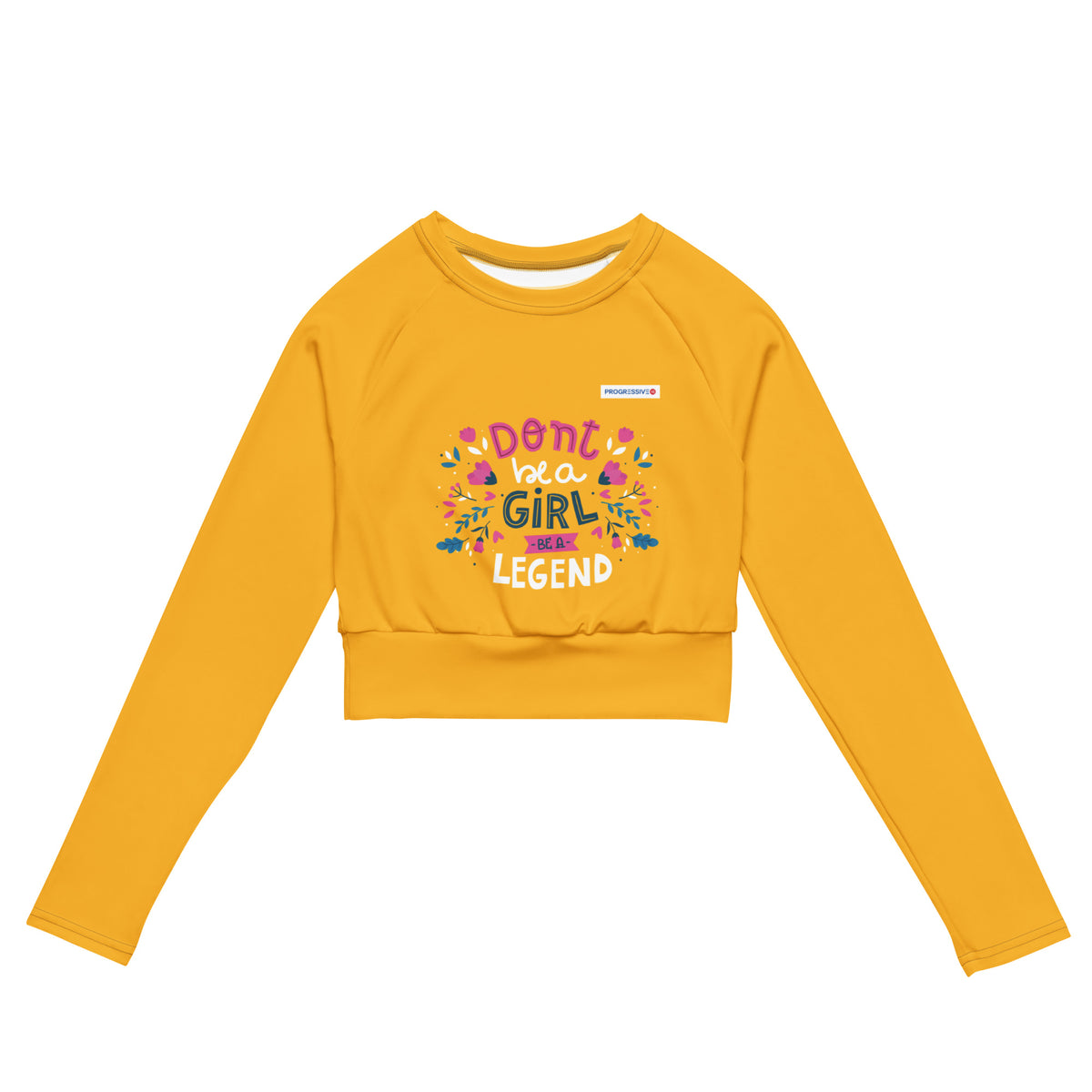 Women's "Don't Be A Girl, Be A Legend" Long-Sleeve Crop Top