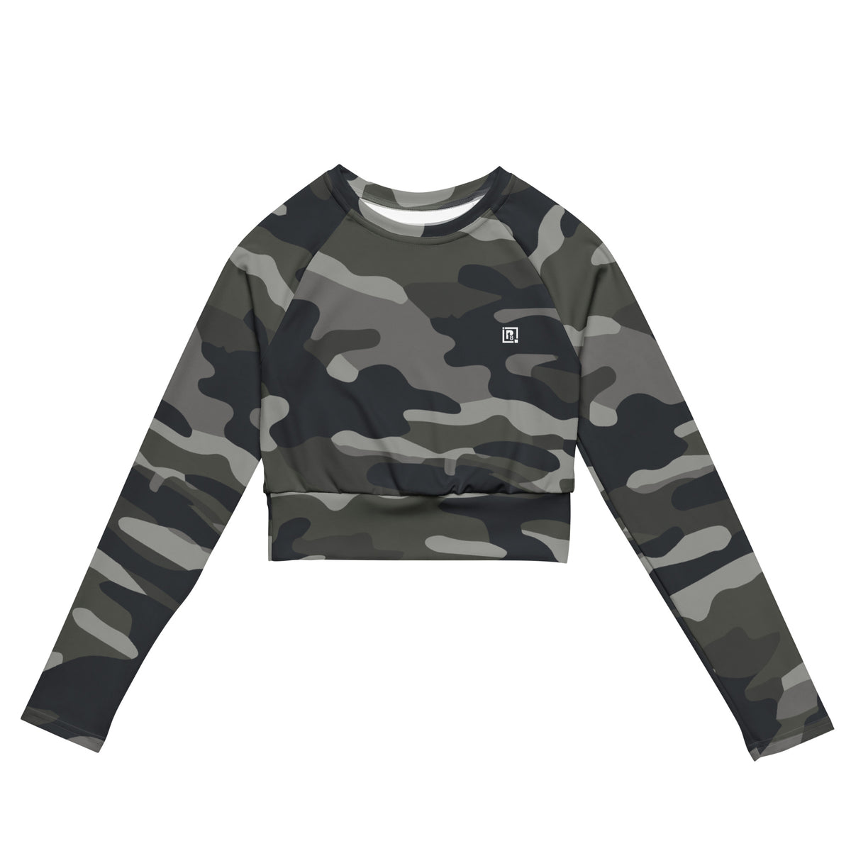 Women's Camo Long-Sleeve Crop Top