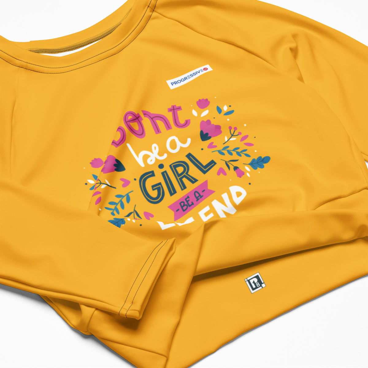 Women's "Don't Be A Girl, Be A Legend" Long-Sleeve Crop Top