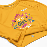 Women's "Don't Be A Girl, Be A Legend" Long-Sleeve Crop Top