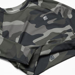 Women's Camo Long-Sleeve Crop Top