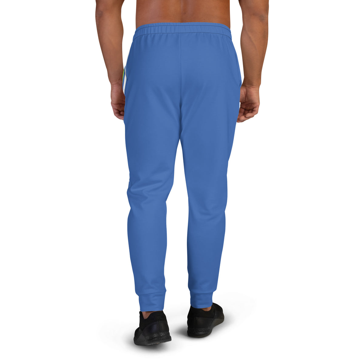 Men’s Blue Striped Athletic Joggers