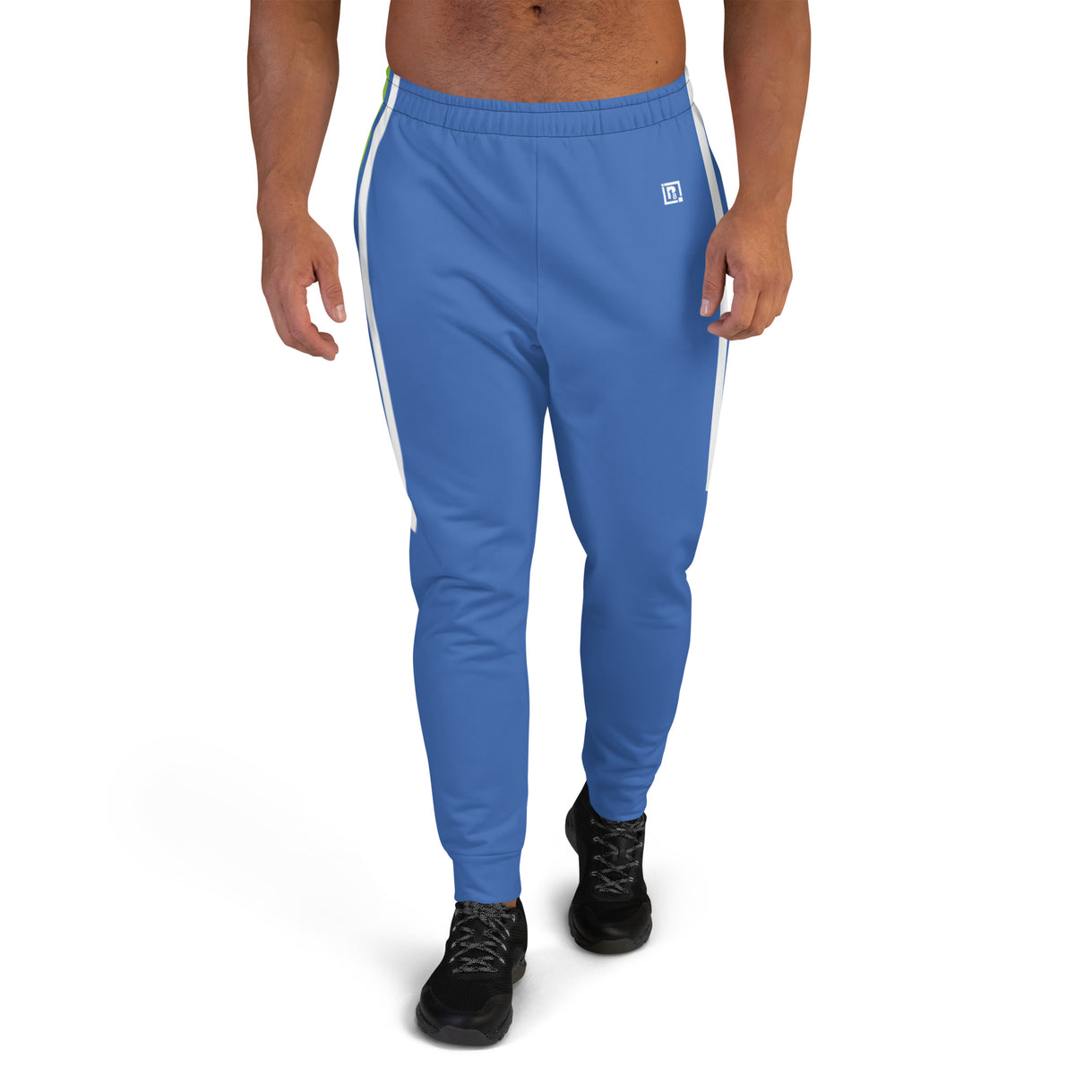 Men’s Blue Striped Athletic Joggers
