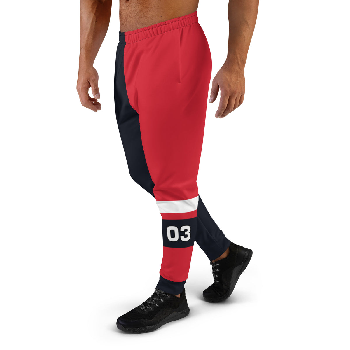 Men’s Red & Black Athletic Joggers