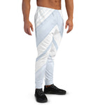 Men’s White Gradient Striped Joggers