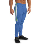 Men’s Blue Striped Athletic Joggers