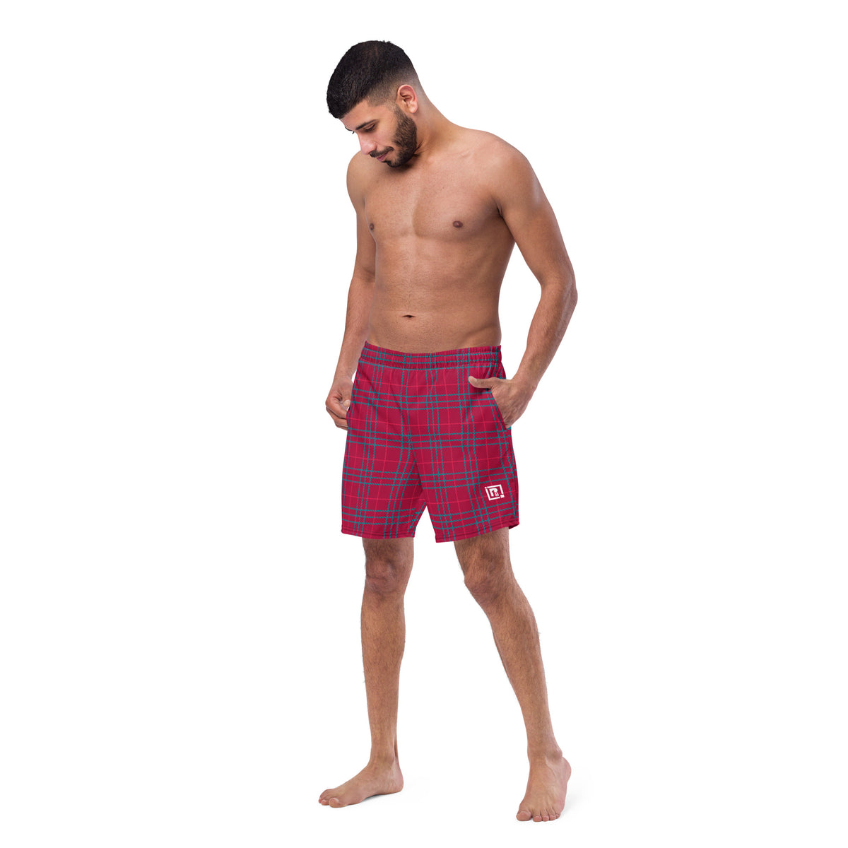 Men’s Red Plaid Lounge Shorts – Classic, Comfortable & Stylish