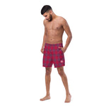 Men’s Red Plaid Lounge Shorts – Classic, Comfortable & Stylish