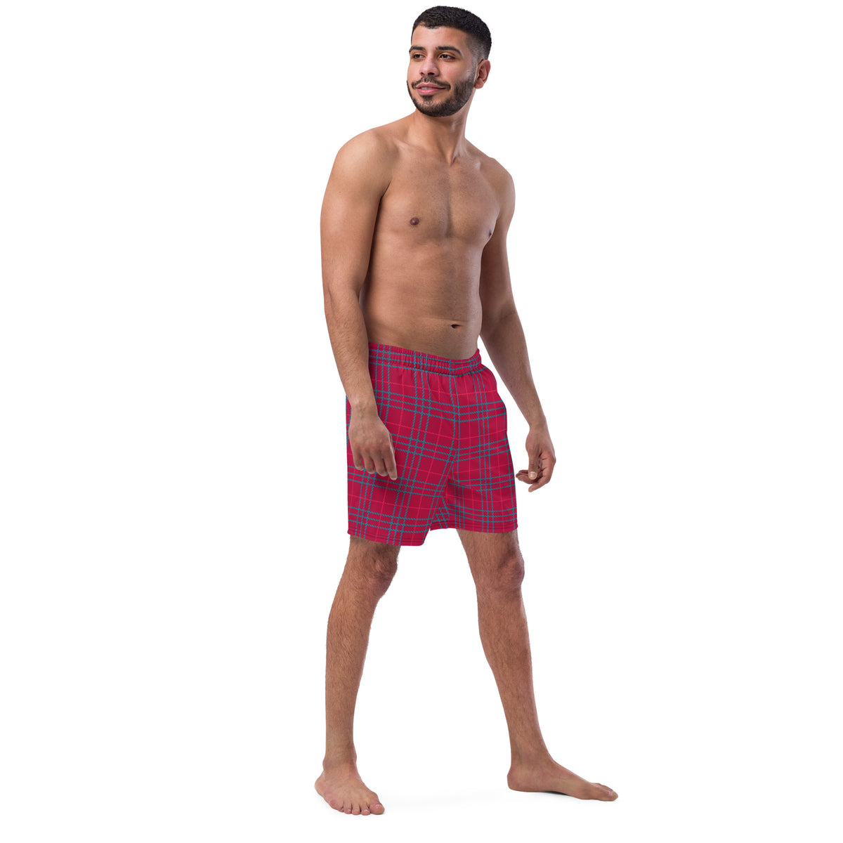 Men’s Red Plaid Lounge Shorts – Classic, Comfortable & Stylish