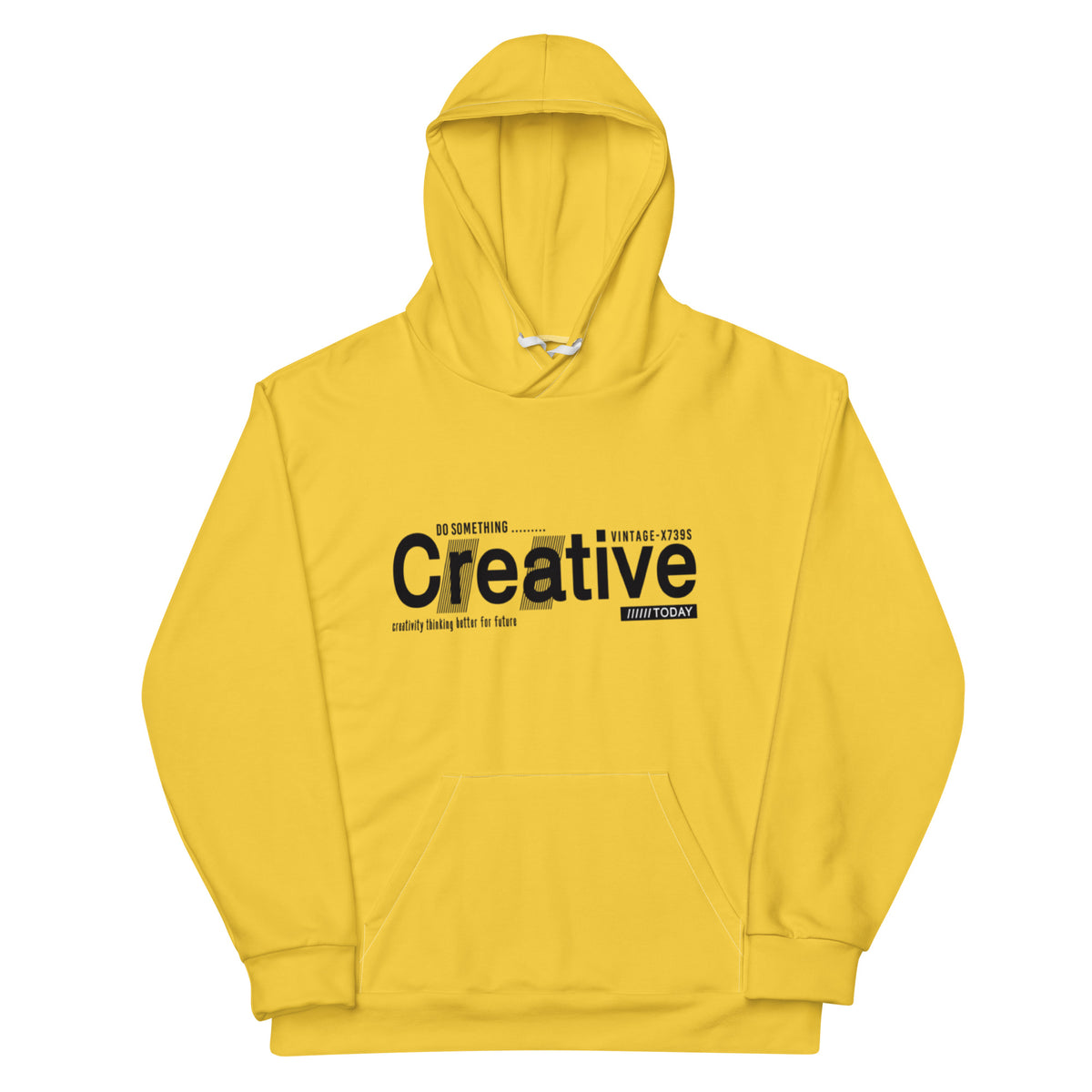Women’s Yellow "Creative" Graphic Hoodie