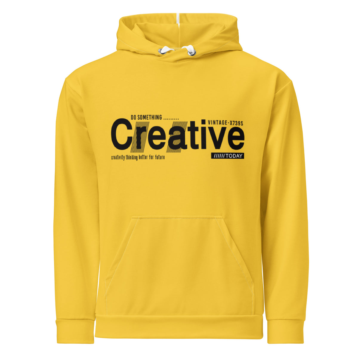 Women’s Yellow "Creative" Graphic Hoodie