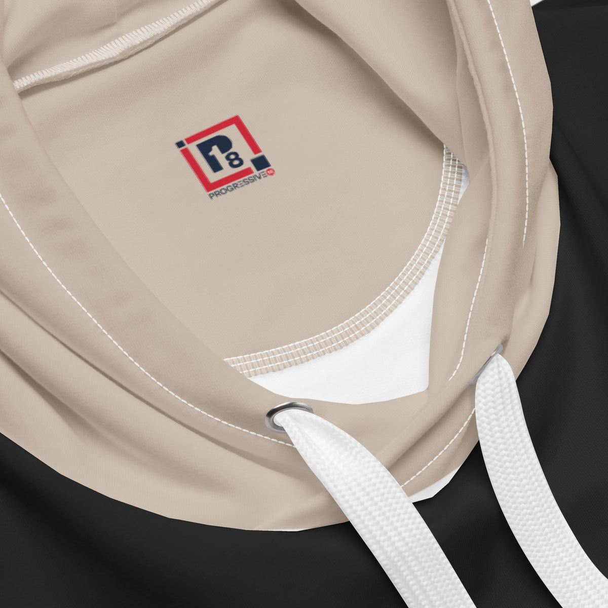 Men's Cleveland All-Over Print Recycled Unisex Hoodie - Beige & Black