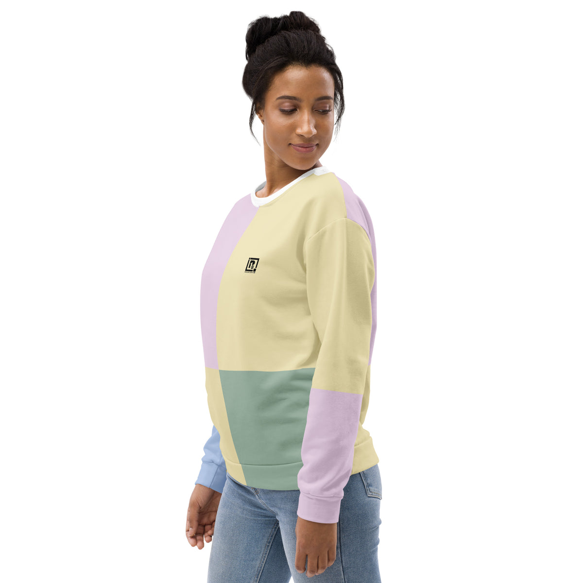 Women's Pastel Color Block Sweatshirt