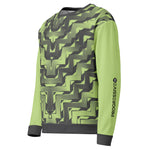 Women's Neon Green & Black Geometric Sweatshirt