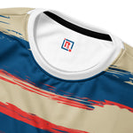 Women's Navy, Beige & Red Brushstroke Sweatshirt