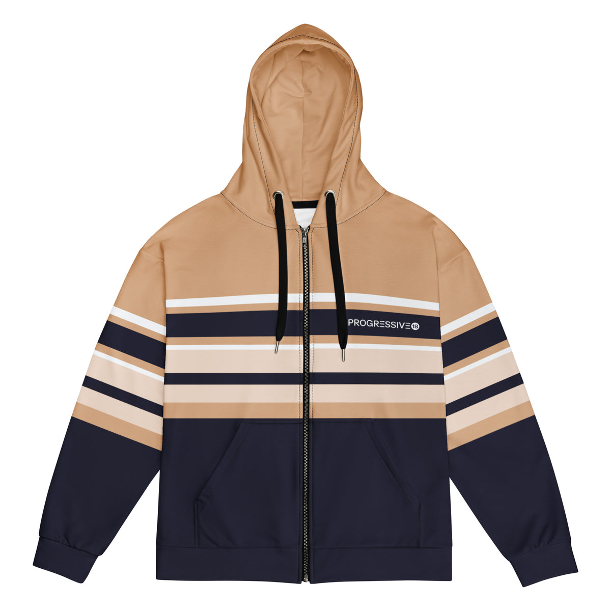 Women’s Striped Zip-Up Hoodie