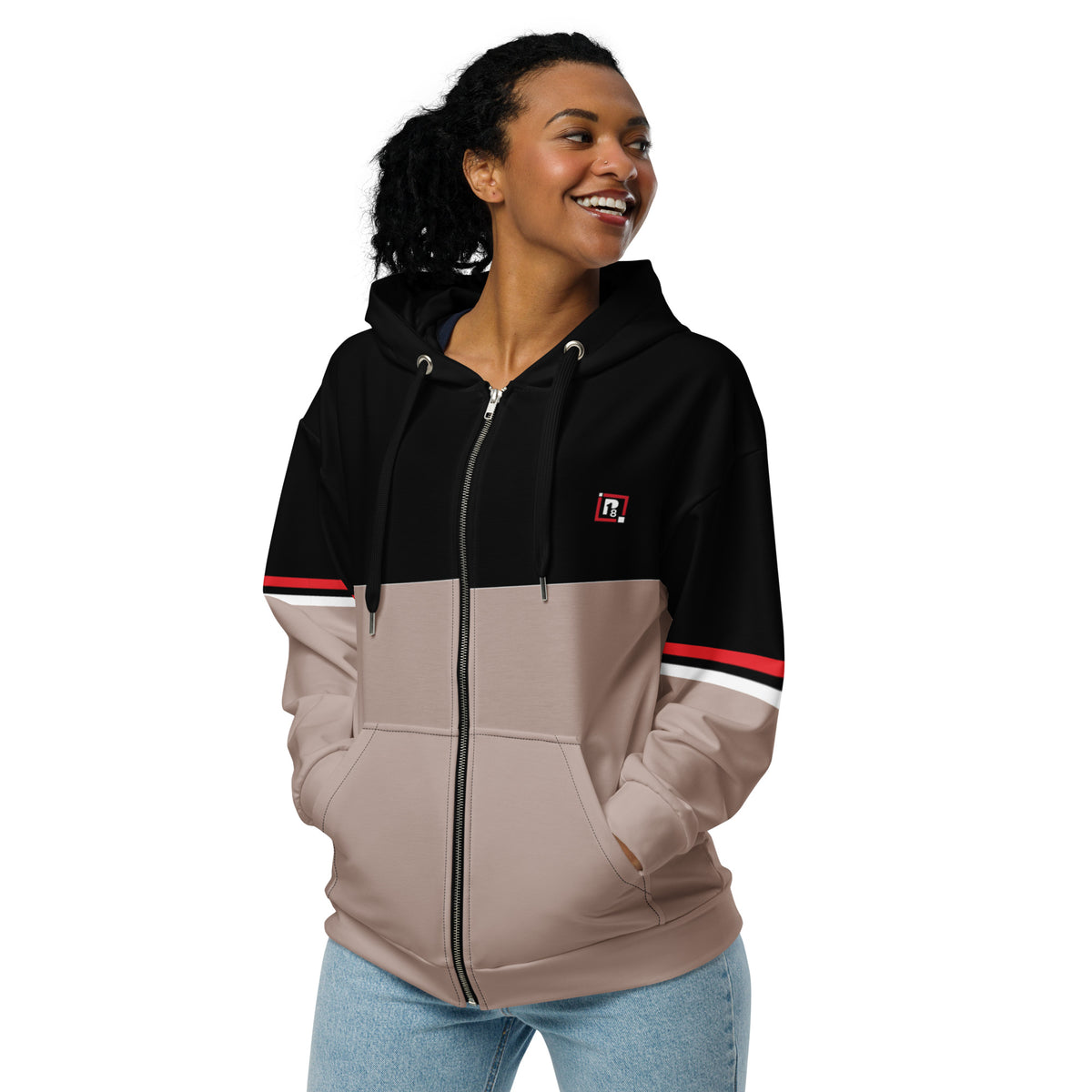 Women’s Colorblock Zip-Up Hoodie