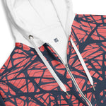 Women’s Abstract Printed Zip-Up Hoodie