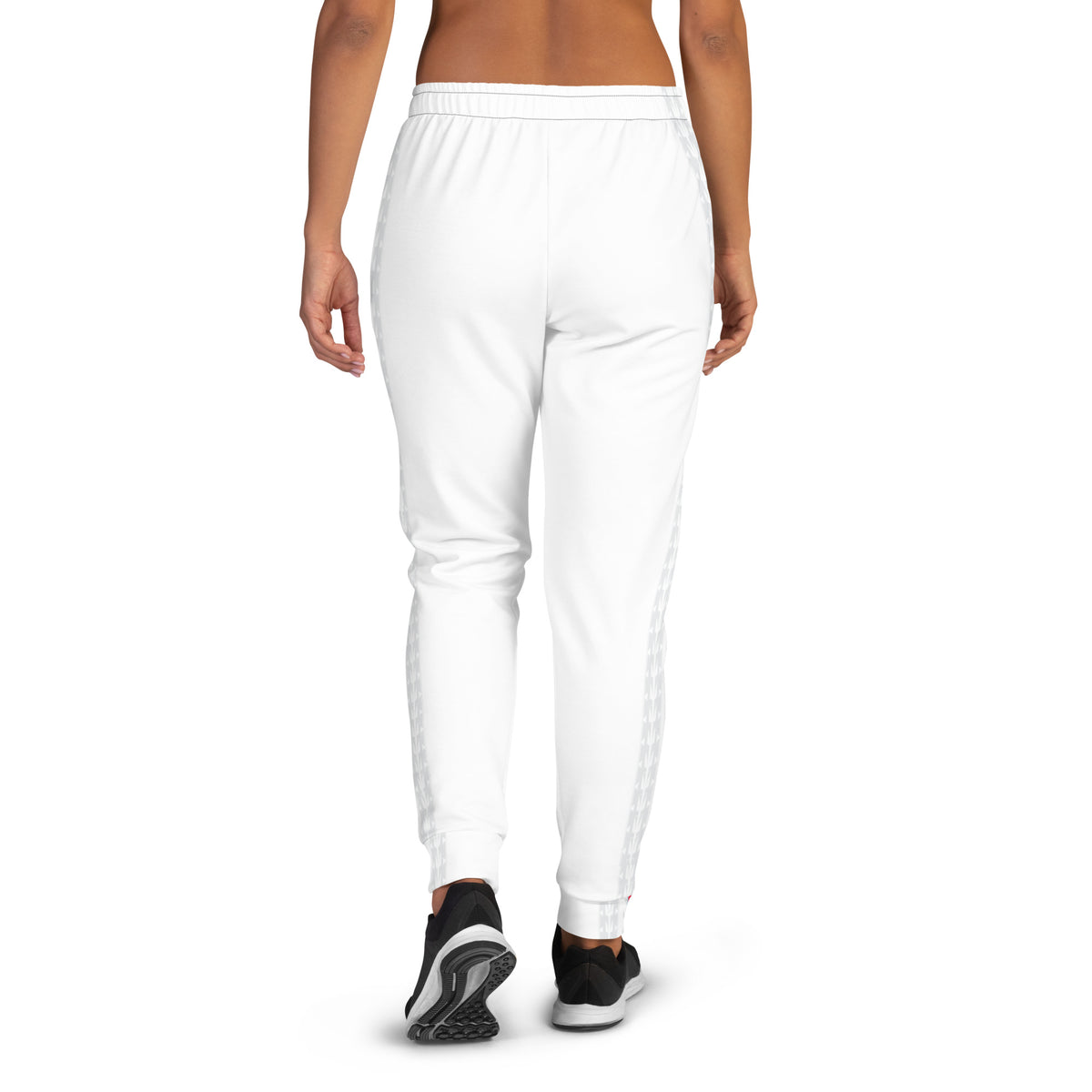 Women’s White Joggers with Side Detail