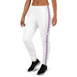 Women’s White Joggers with Side Detail