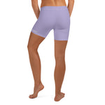 Women's Lavender High-Waist Biker Shorts