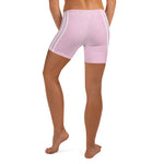 Women's Pink High-Waisted Biker Shorts