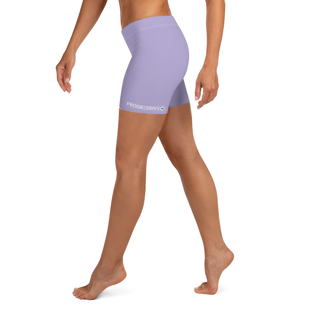 Women's Lavender High-Waist Biker Shorts