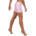 Women's Pink High-Waisted Biker Shorts