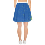 Women's Blue Splatter Skirt