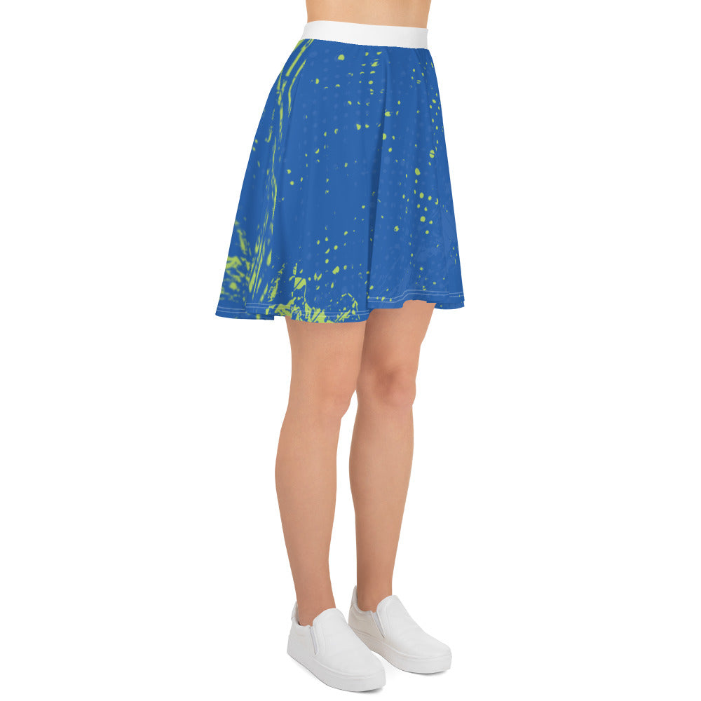 Women's Blue Splatter Skirt