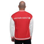 Men’s Red & White Varsity Bomber Jacket