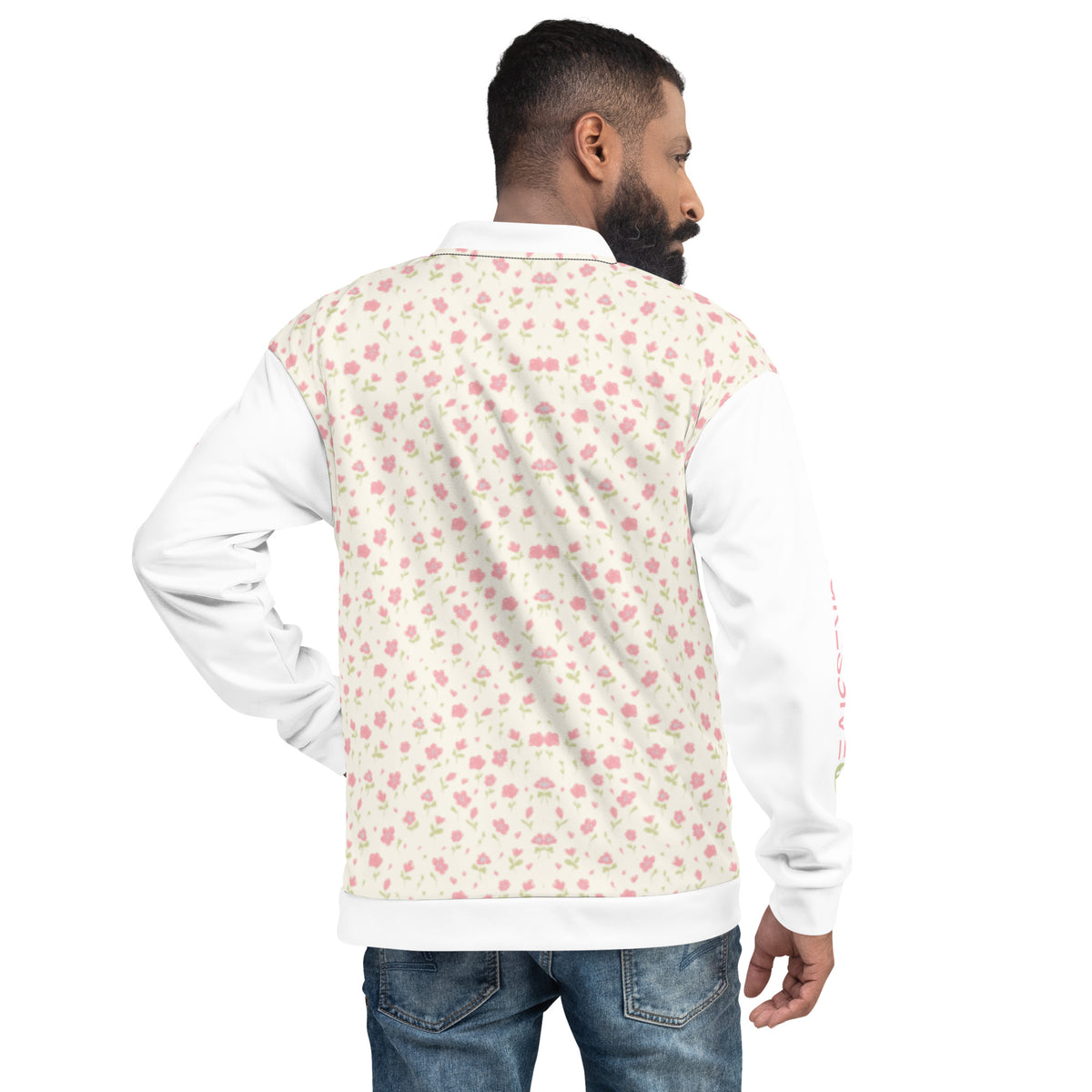 Men's Full Sleeve Floral Print Bomber Jacket