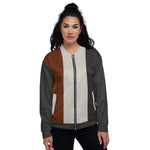 Women's Colorblock Striped Bomber Jacket