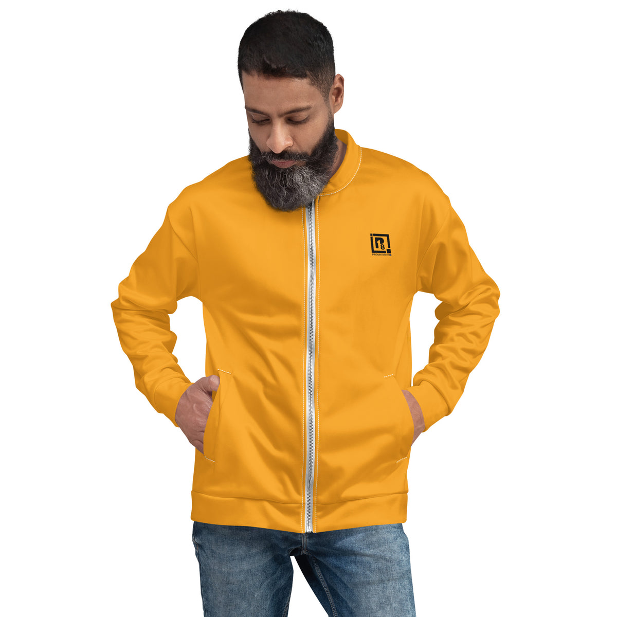Full Sleeve Unisex Yellow Bomber Jacket