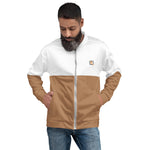 Men’s White & Tan Bomber Jacket