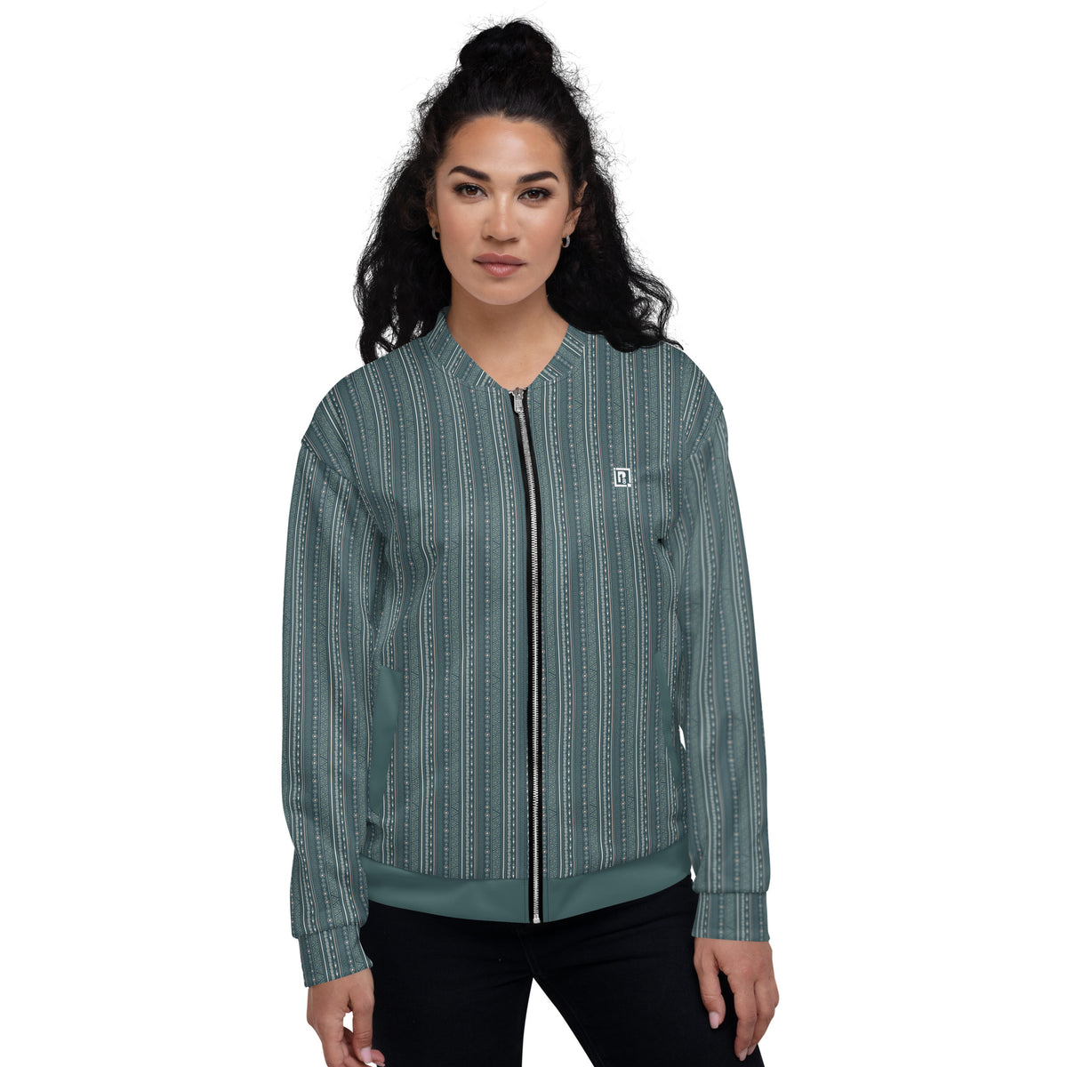 Women's Striped Bomber Jacket
